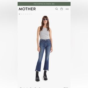 Mother Denim Insider Crop Ankle Fray in Girl Crush wash